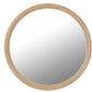 Round rattan wall mirror with natural frame, large size, 81 cm, adds warmth and style to interiors.